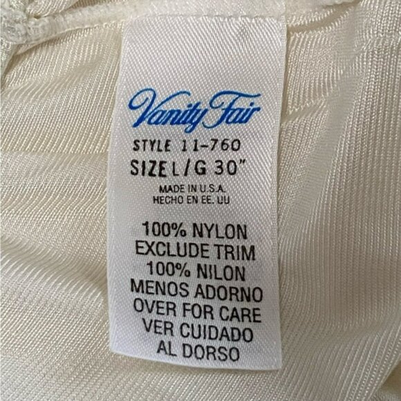 VANITY FAIR / Cream 30" Slip Size L - Picture 3 of 8